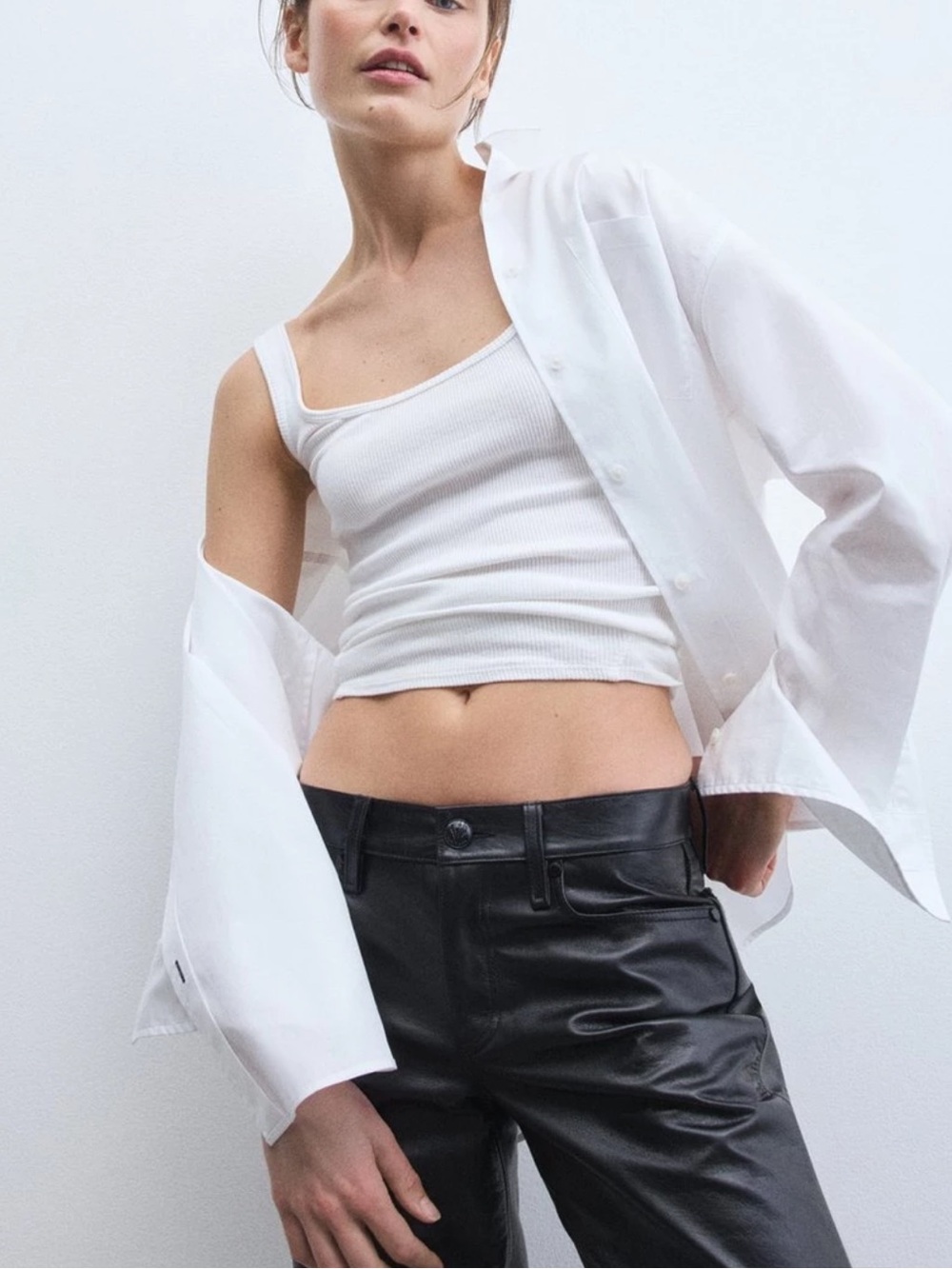 rag & bone Women’s Cam Relax Fit Black Leather NEW WITH TAGS SIZE: 28 - Picture 3 of 13